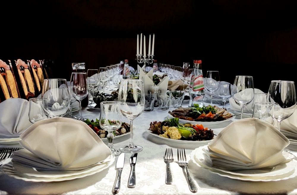 A beautifully dressed dining table