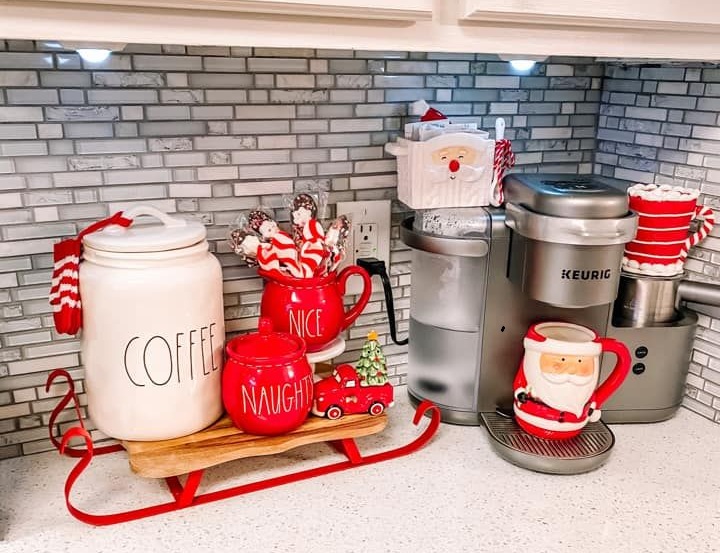 Christmas coffee station
