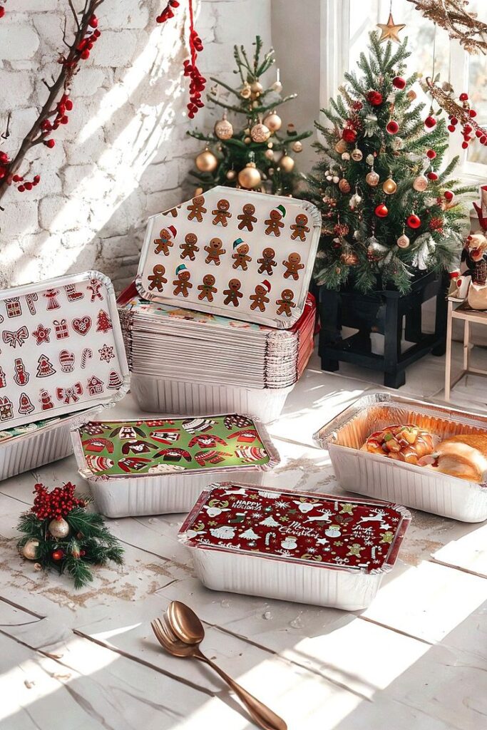 Christmas leftovers containers