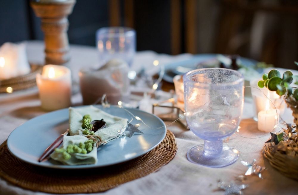 Cozy home after dinner party