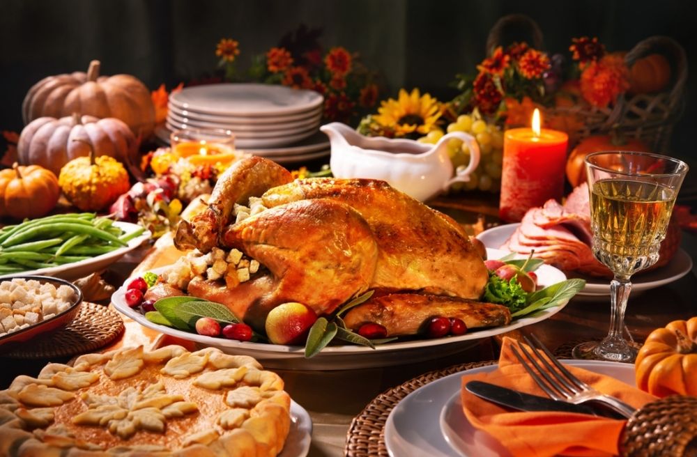 French harvest dinner table
