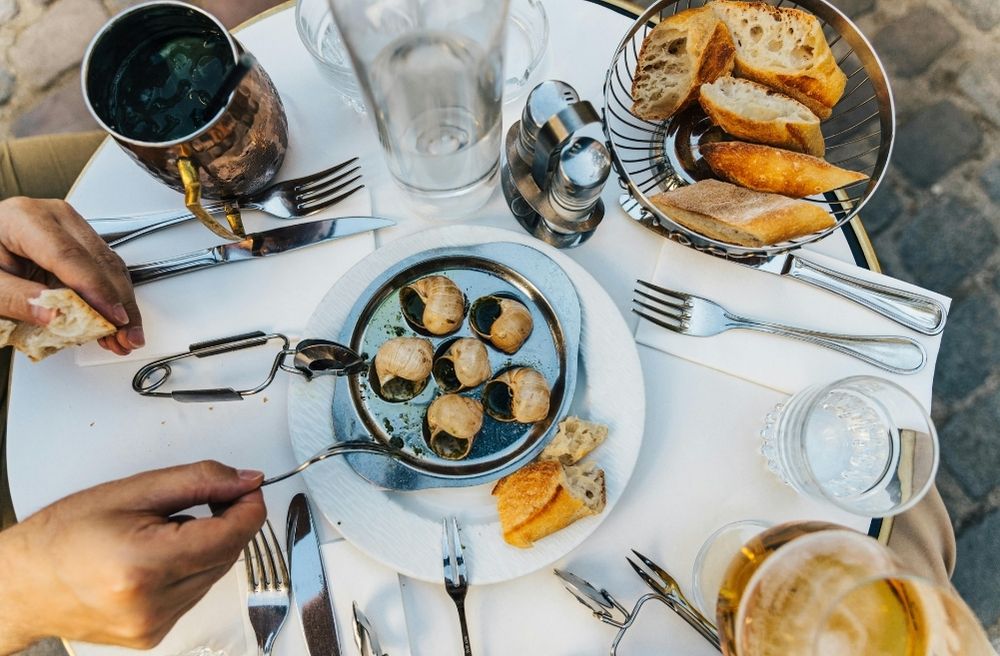 French seafood dinner table