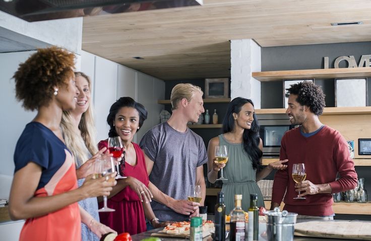 Host talking to every guest