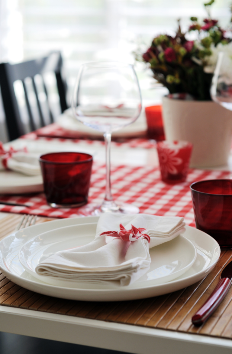 Italian dinner party table at home