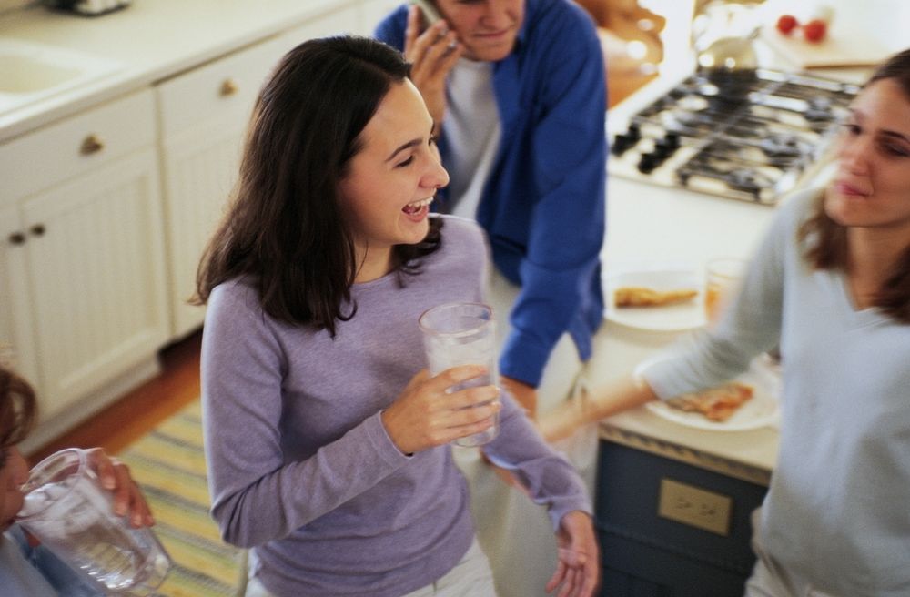 Lady Laughing in the Kitchen