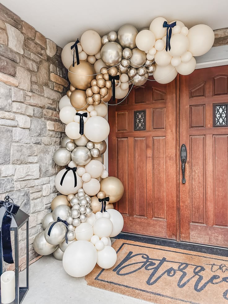 New Year's Eve front door decorations