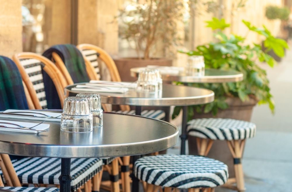 Parisian bistro dinner table