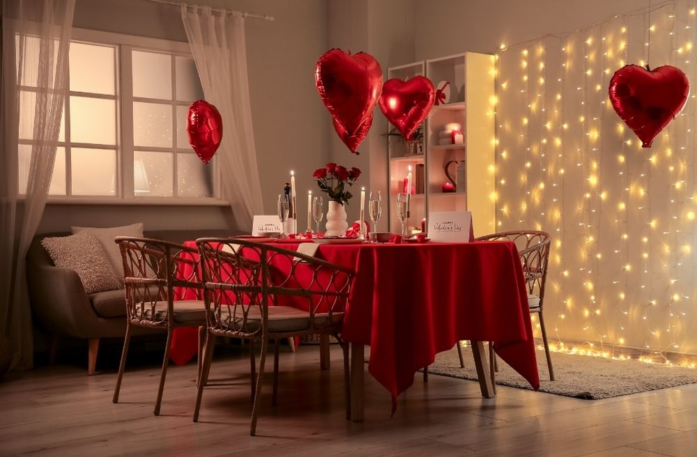 Valentine color palette decor