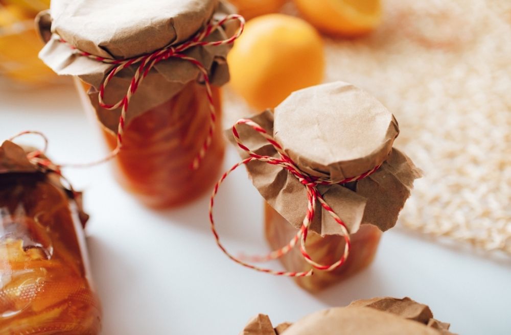 artisan fruit preserves gift jar