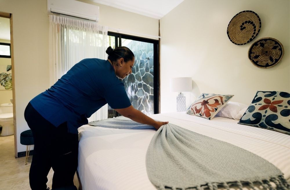 beautiful prepared guest bedroom