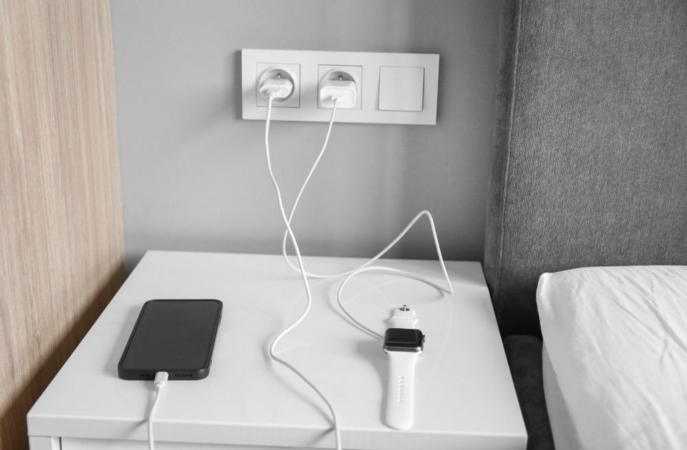 bedside charging station bedroom