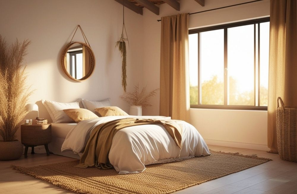 bright guest bedroom natural light