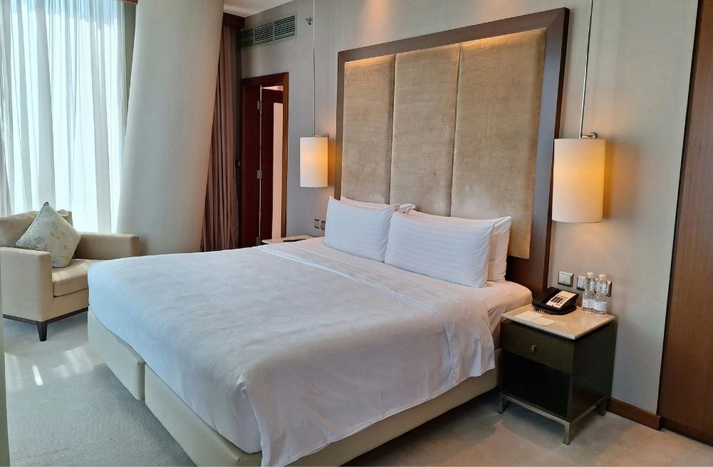 comfortable guest room bed