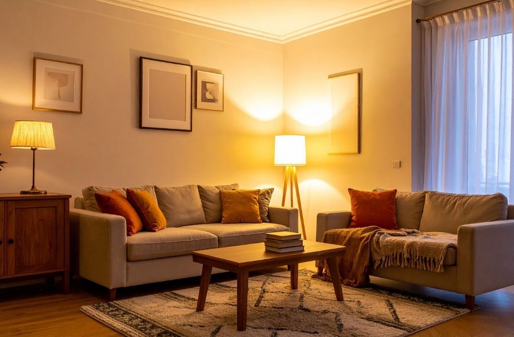 cozy spring living room