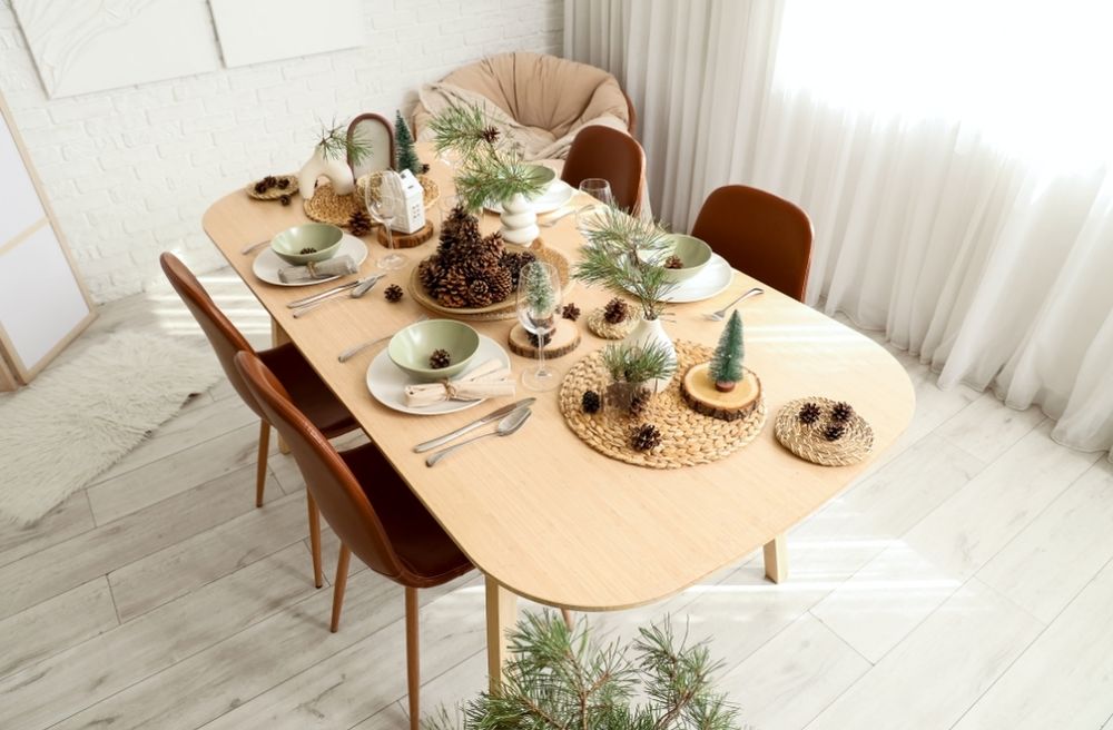 earth tone table setting