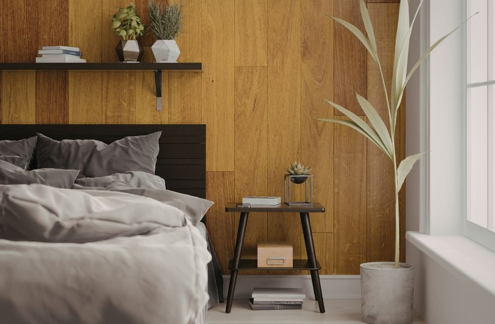 floating shelves bedroom