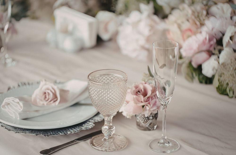 floral watercolor table