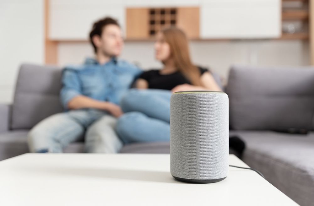 friends talking comfortably with music playing at home