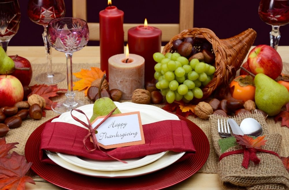fruit centerpiece rustic table