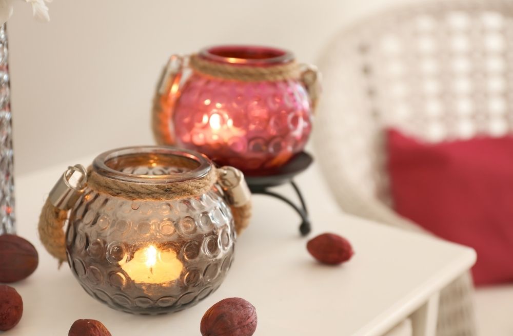 glass hurricane candle holders