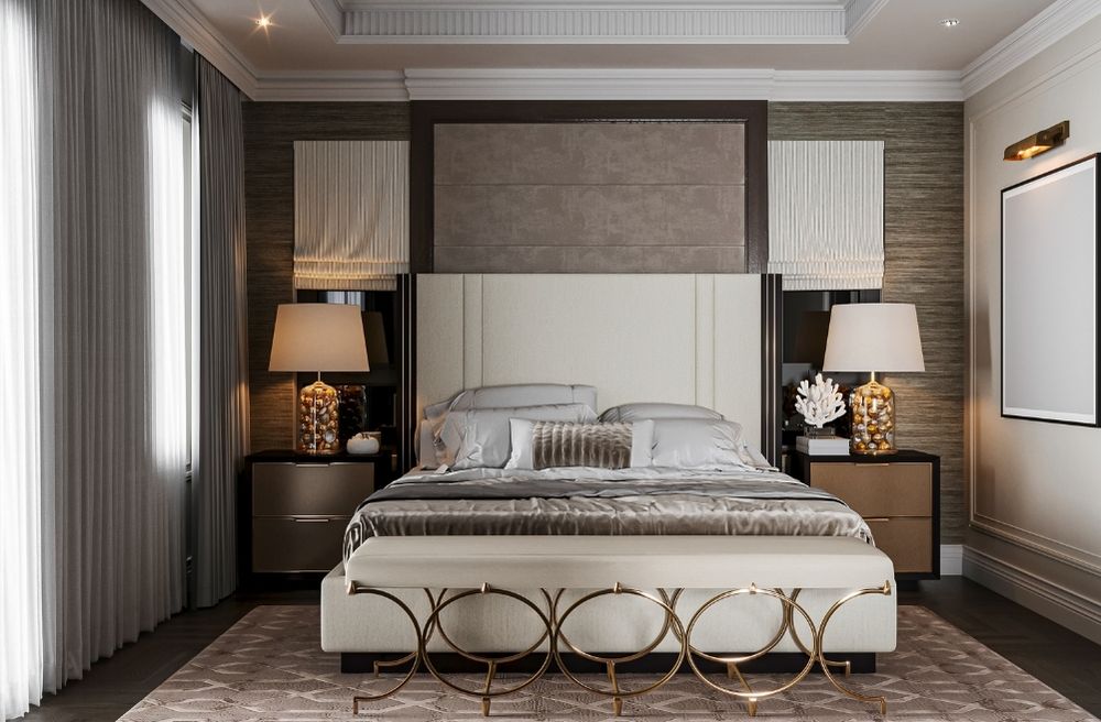 gold bedroom decor accents