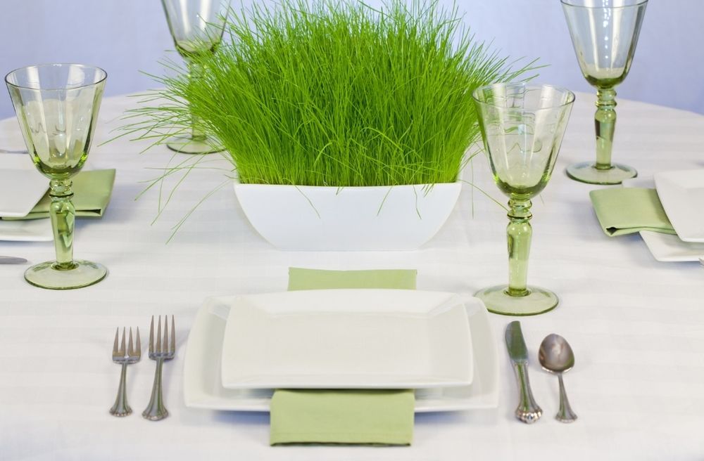 greenery centerpiece table