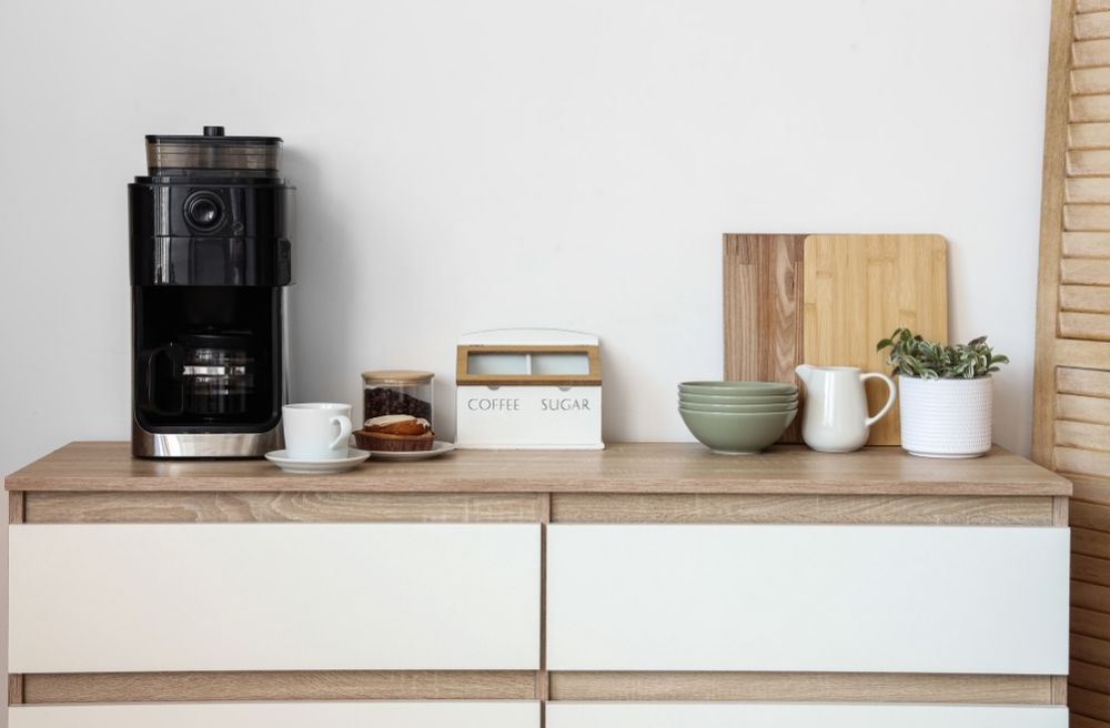 guest room coffee station