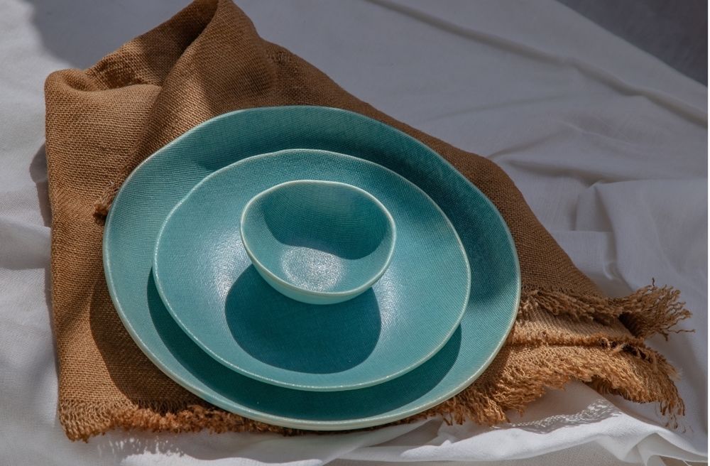 handmade ceramic dinnerware set