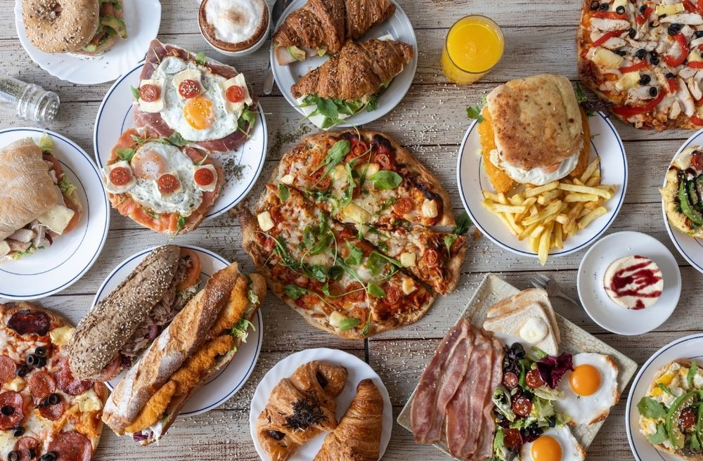 healthy brunch buffet variety