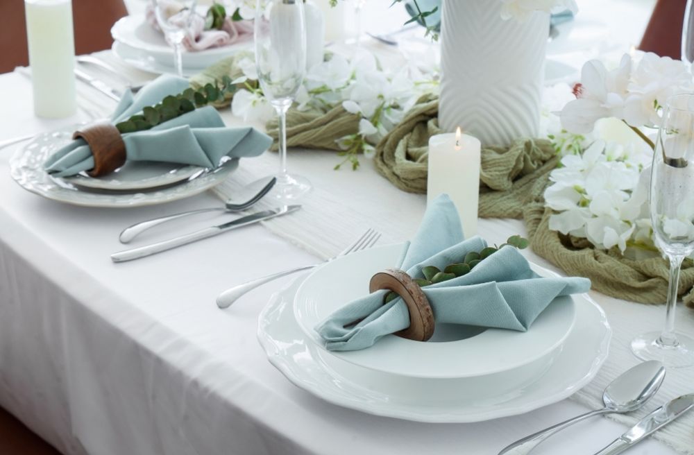 jewel tone table setting