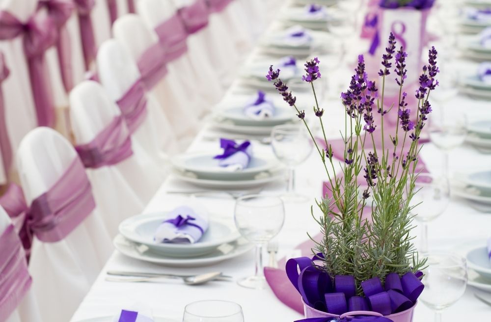 lavender dinner table