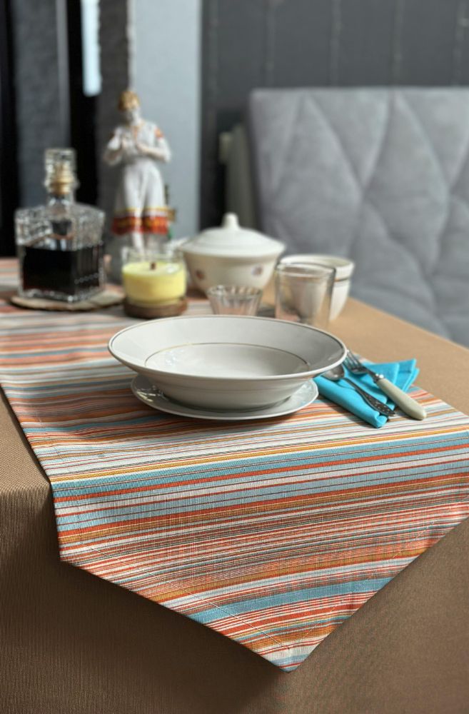 linen table runner rustic