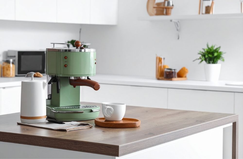 luxury espresso machine modern kitchen