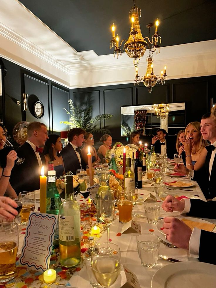 luxury glamorous dinner party