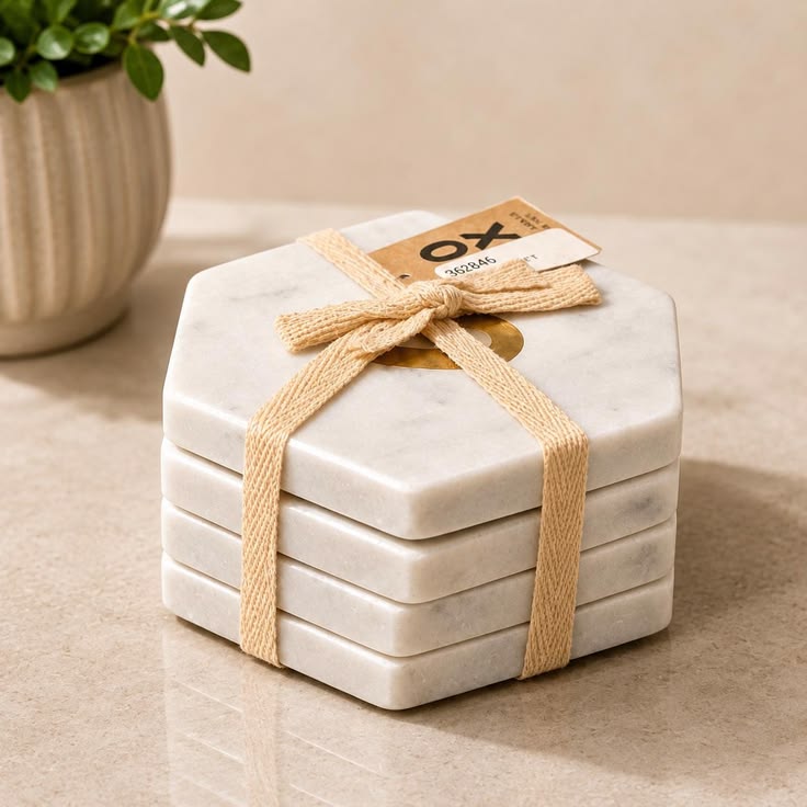 marble coaster gift set