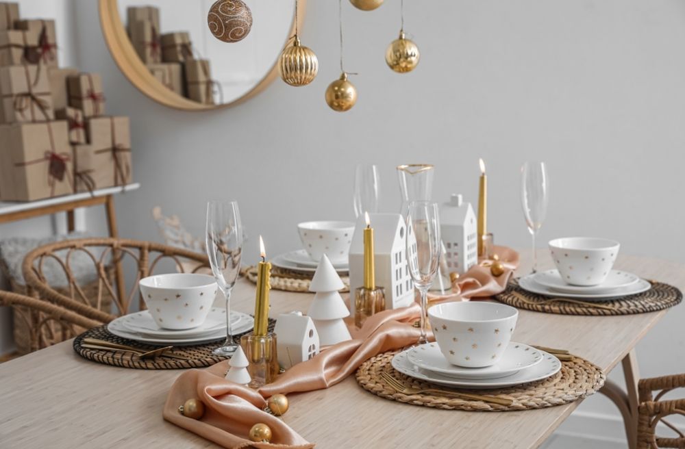 matching candle holders dining table