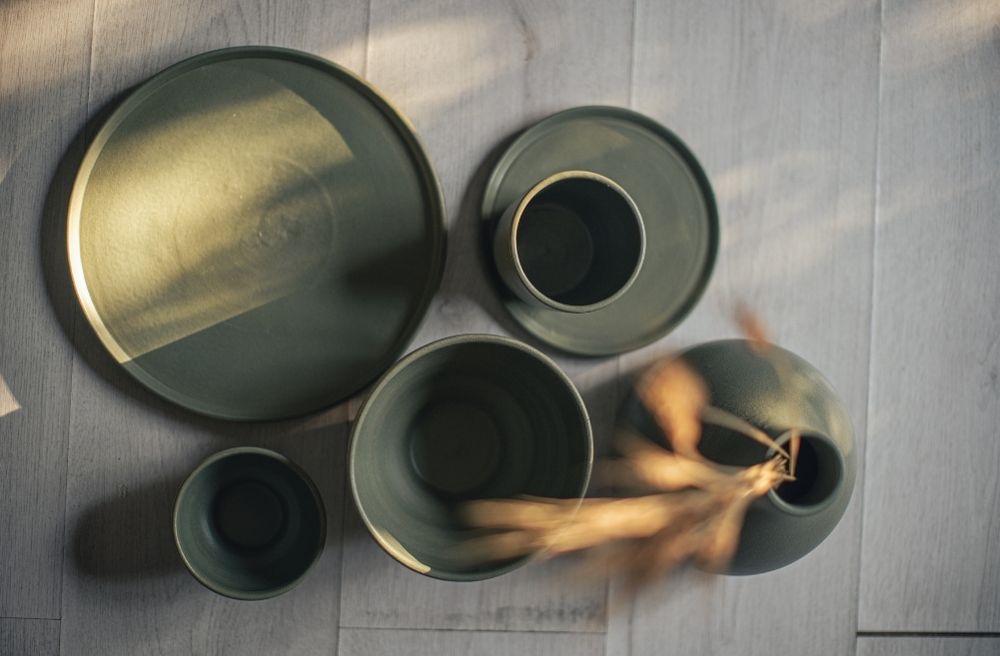 matte ceramic table setting