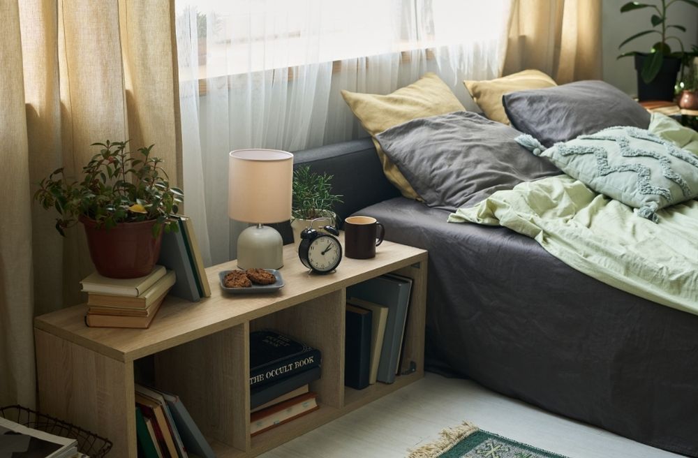 modern bedside table guest bedroom
