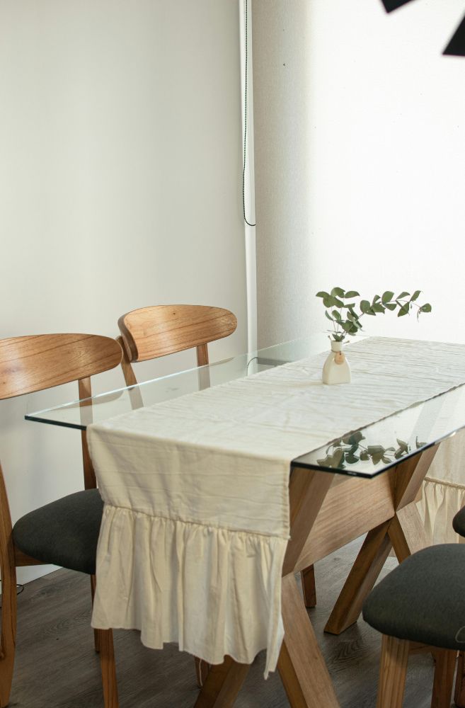 modern linen table runner