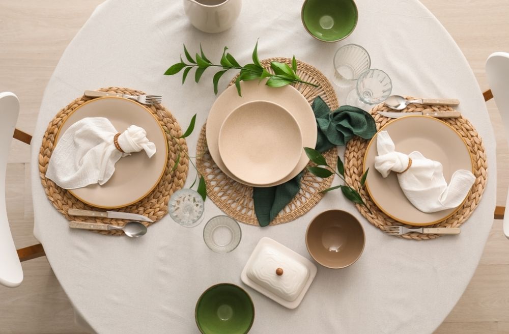 neutral table setting