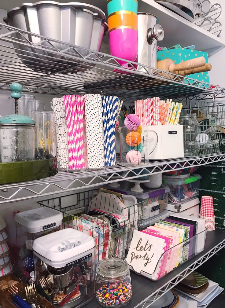 party supplies organized