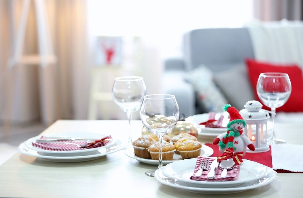 personalized Christmas table place settings