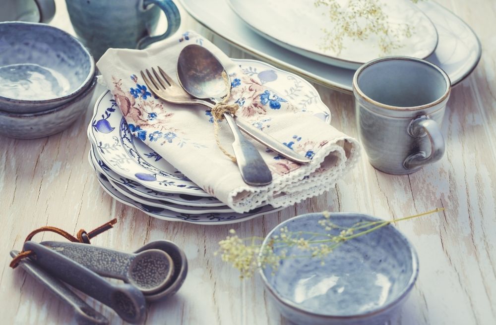 stoneware table decor