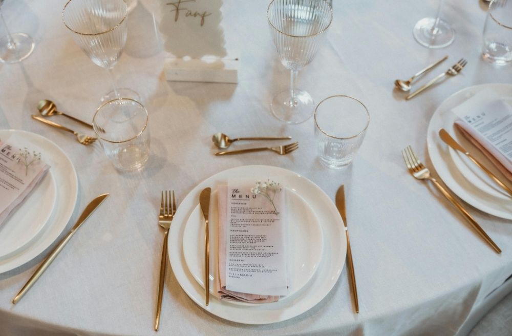 stoneware table setting