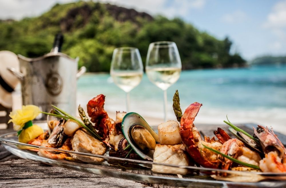 stylish seafood dinner