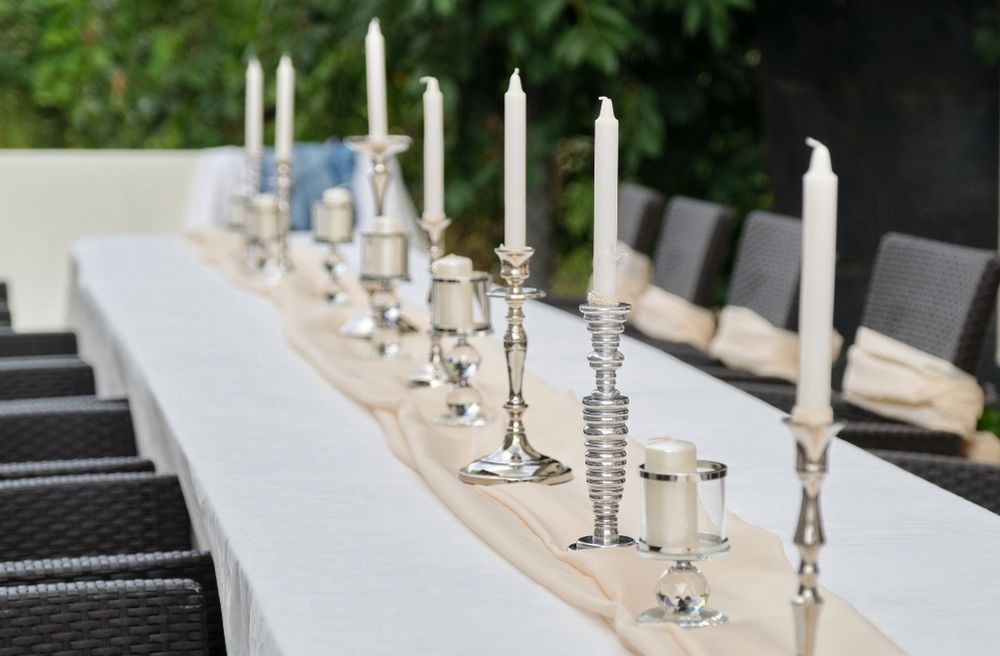 tall candlesticks dining table