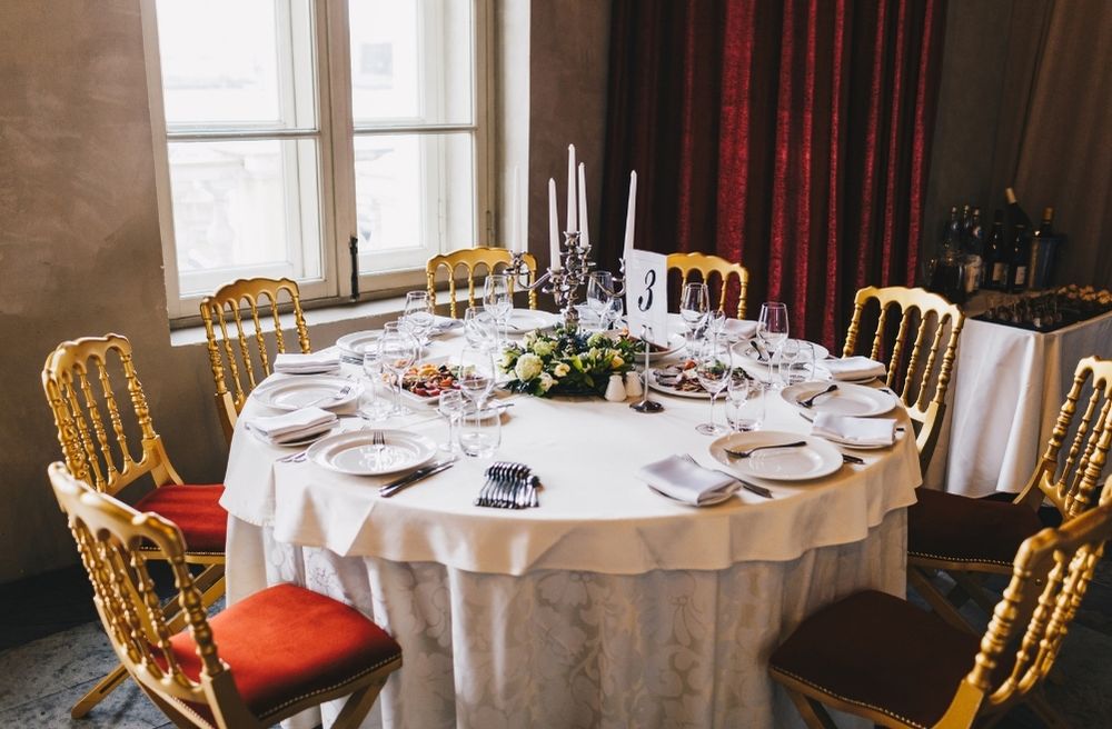tall taper candles dining table