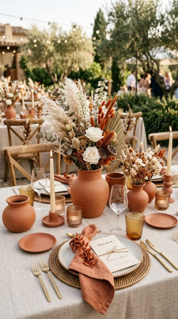 Terracotta table setting