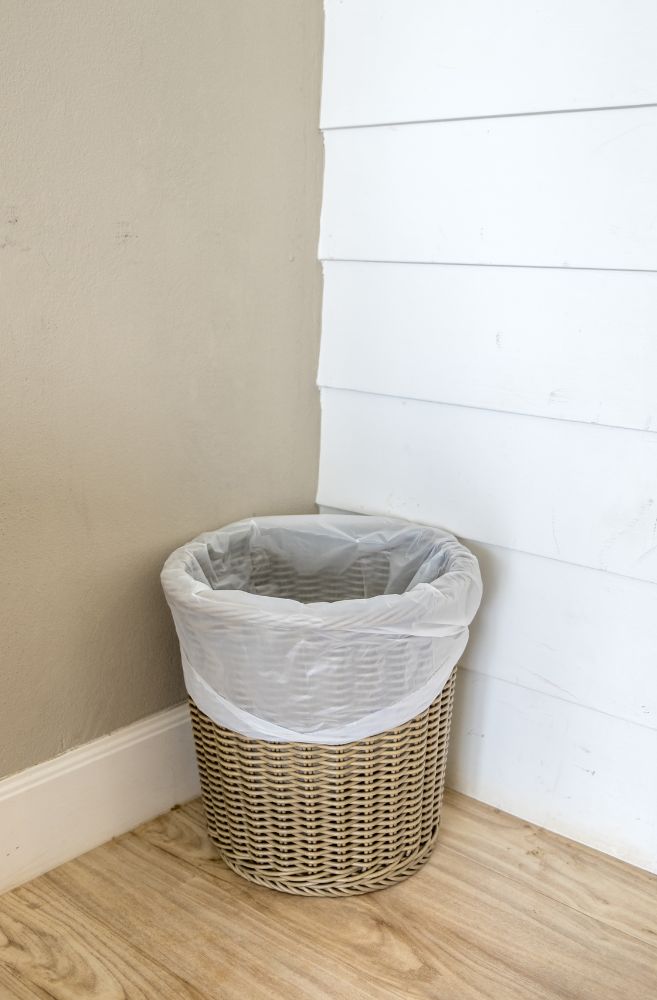 waste basket in the room