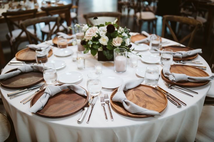 wooden charger plates